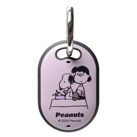 iFace First Class PEANUTS Snoopy AirTag Case (Dull Purple/Lucy) [Shockproof, Includes Carabiner, Air Tag, Protective Cover, snoopy]