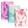 3pcs Mármol Cuaderno Espiral Gsm Notas Pasta 160 Páginas Rayadas