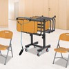 Folding Chair Cart, Chair Rack Cart-Holds 12 Chairs,Compact Folding Adjustable