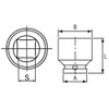 JTC 25.4 mm Impact Square Socket 21 mm 25.4 mm