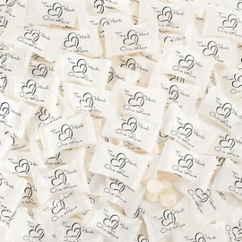 216ct Butter Mints Bulk Candy – "Two Hearts" Buttermints Individually Wrapped for Guests, Thank You Mints, and Wedding Welcome Bag Stuffers