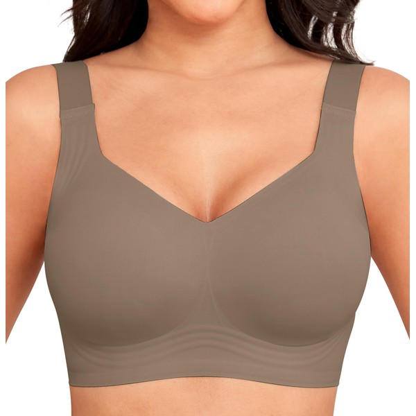 Xcutting Women's Plus Size Bras Wirefree Bras for Women Full