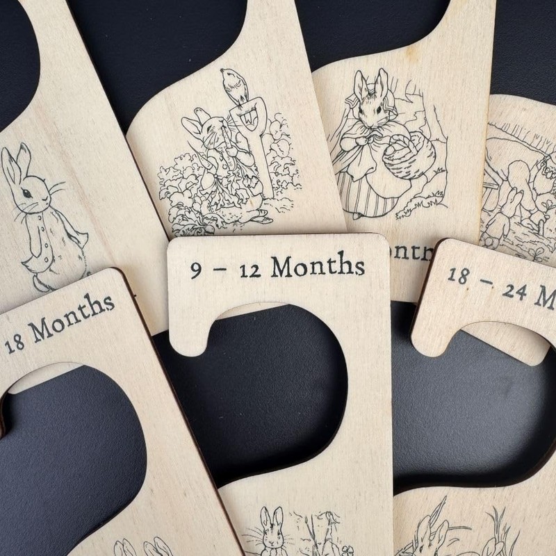Luck and Luck Peter Rabbit Wooden Baby Clothes Dividers x