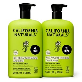California Naturals Re:GRO Juego de shampoo y acondicionador, contra la caída y apoyo al crecimiento del cabello, para todo tipo de cabello, vegano, n