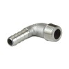 Quickun 304 Stainless Steel Hose Barb Fitting Elbow, 3/8" Barb