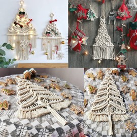 Binwat Makramee-Kordel mit 4 Strängen dick natürlich gedreht Polyester-Baumwollgarn Makramee-Seil für Wandbehänge handgefertigte Pflanzenaufhänger Bastelarbeiten, Stricken Heimdekorationen 2 Stück