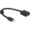 Delock Displayport Adapter Mini DP -> DP ST/BU Black
