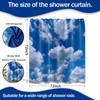 DLTAY Blue Sky Shower Curtain White Clouds Nature Scenic Landscape