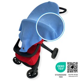 Little Dedi Luxury Baby Blanket Starlink Birth for Girls and Boys Soft Cuddly Blanket, Ideal for Baby Seat & Travel Cot, Oekotex 100 (Blue)