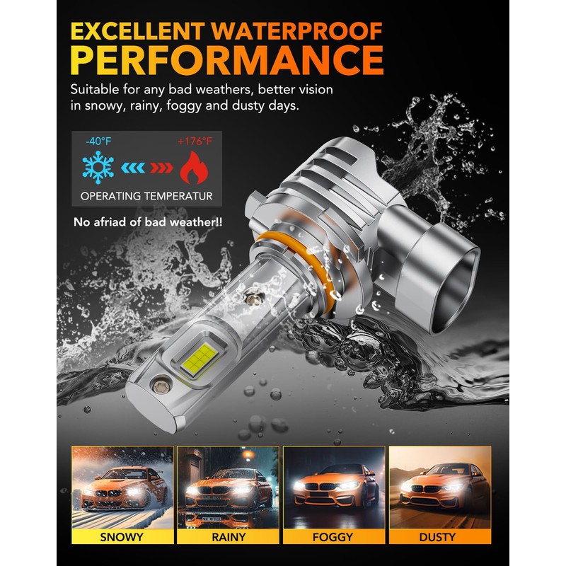 OXILAM Bulbs, 9005 H-B-3 Fog Light Bulbs Powersports Bulbs or