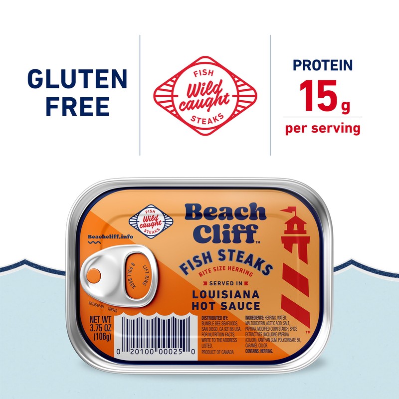 Beach Cliff Wild Caught Fish Steaks in Louisiana Hot Sauce,