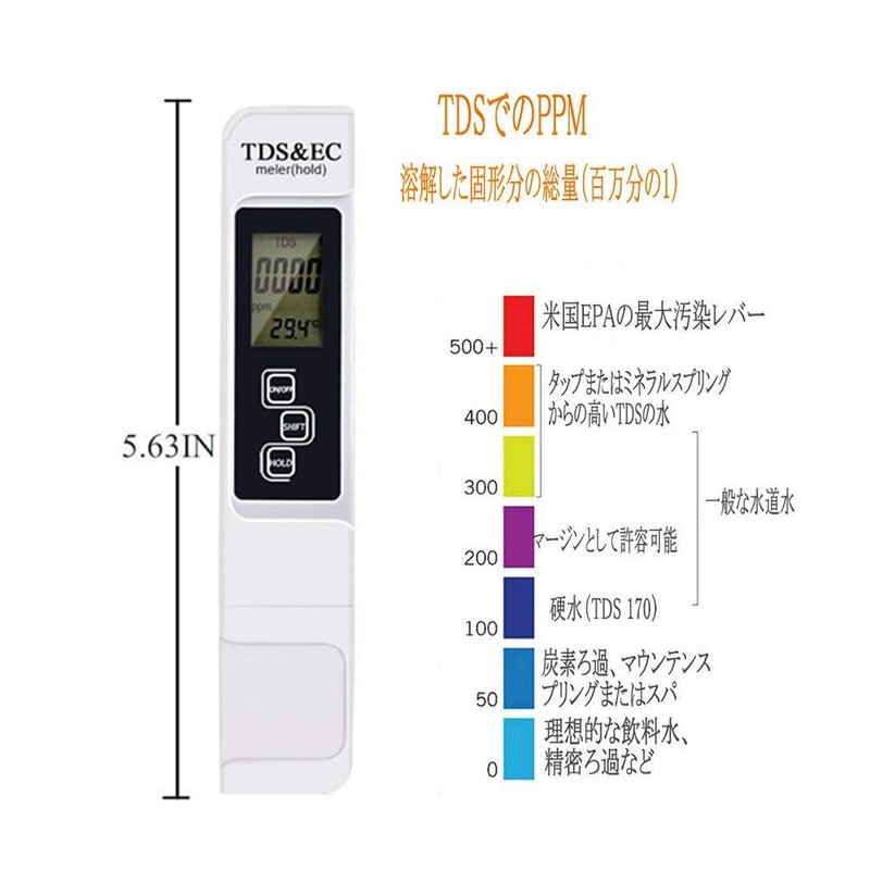 DiyStudio Digital TDS Meter, 3-in-1 TDS & EC & Thermometer