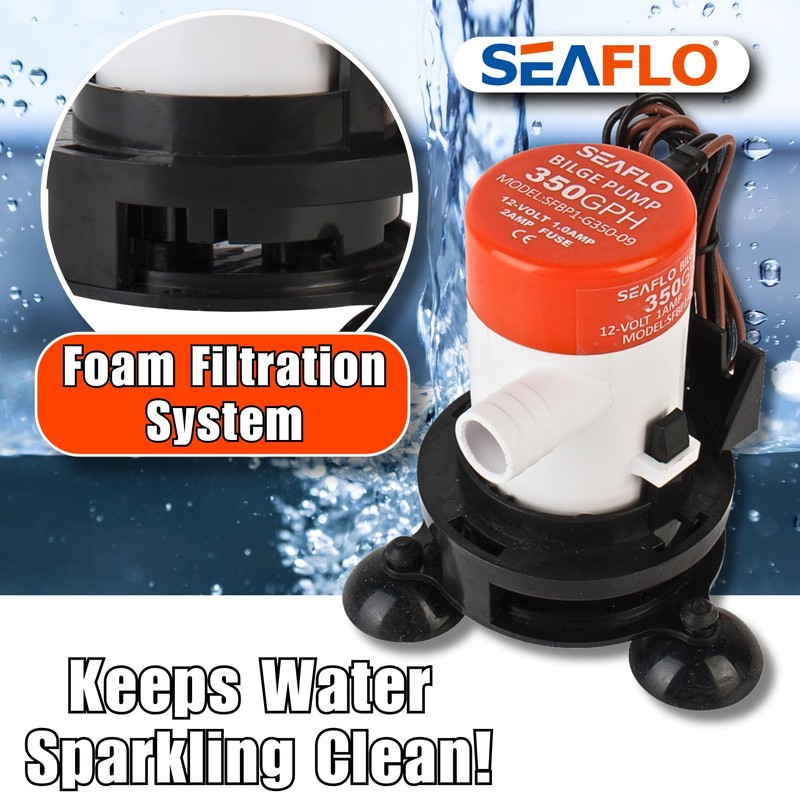 SEAFLO 09 Series Portable Livewell Aeration Pump Kit - 12V,