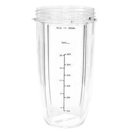 Yyyuluo Juicer Cups for NutriBullet Replacement Parts 600W 900W 18OZ 24OZ 32OZ Clear Mugs Blender Juicer Mixer Accessories (32OZ with Scale)