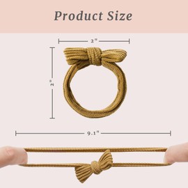 Mirlern 30-Piece Soft Hair Bows for Women and Girls，Elastic Small Hair Ties No Damage Ponytail Holder，No Snag Pain-free Rubber Bands for All Hair Types(Coffee Theme)