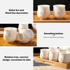 Dujust Japanese Tea Set, White Porcelain Tea Set with 1