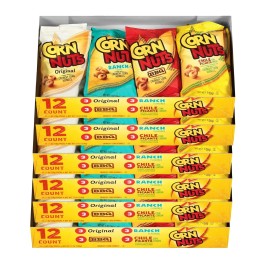 KC Republic Corn Nuts Original, Ranch, BBQ, Chile Picante con Limon (6 Cases of 12Bags)