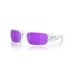Oakley Men's OO9239 Crankshaft Rectangular Sunglasses, Matte Clear/Violet Iridium Polarized,