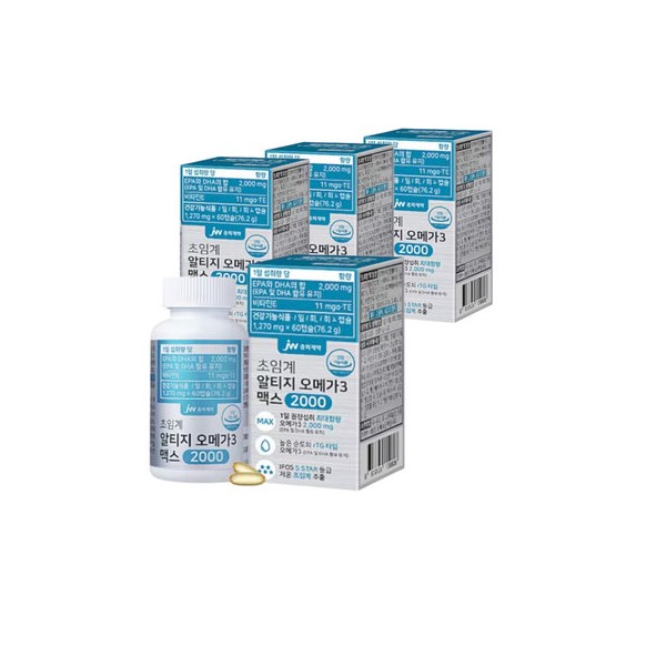 Joongwae Pharmaceutical Supercritical Altige Omega3 Max 2000 60 capsules (4 bottles) (4 months supply)