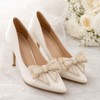 LUOZZY RRhinestone Faux Pearl Bowknot Shoe Clips High Heels Accessories