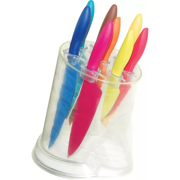 Kai USA Pure Komachi 2 Multi-Colored Stainless Fixed Blade 9pc