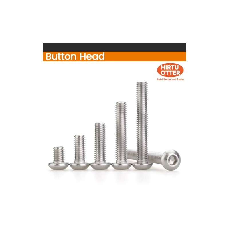 M3 x 6 mm, 100 tornillos de cabeza de botón,