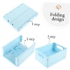 STOBOK 4pcs Decorative Table Storage Baskets Folding Organizing Crates for