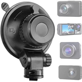 iSportgo Genuine S503 Dash Cam Suction Cup Mount [5th Generation] 360 Degree Rotation Suction Cup Holder Bracket with 3 Different Adapters, Compatible with Rove Nexar Z-Edge Kingslim iiwey NIUTA and