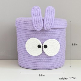 Nonazippy Valentine's Day Small Cute Cotton Rope Basket for Gifts, Empty Basket for Valentine's Gifts, Decorative Cabinet Storage Box for Countertop (A large size item)