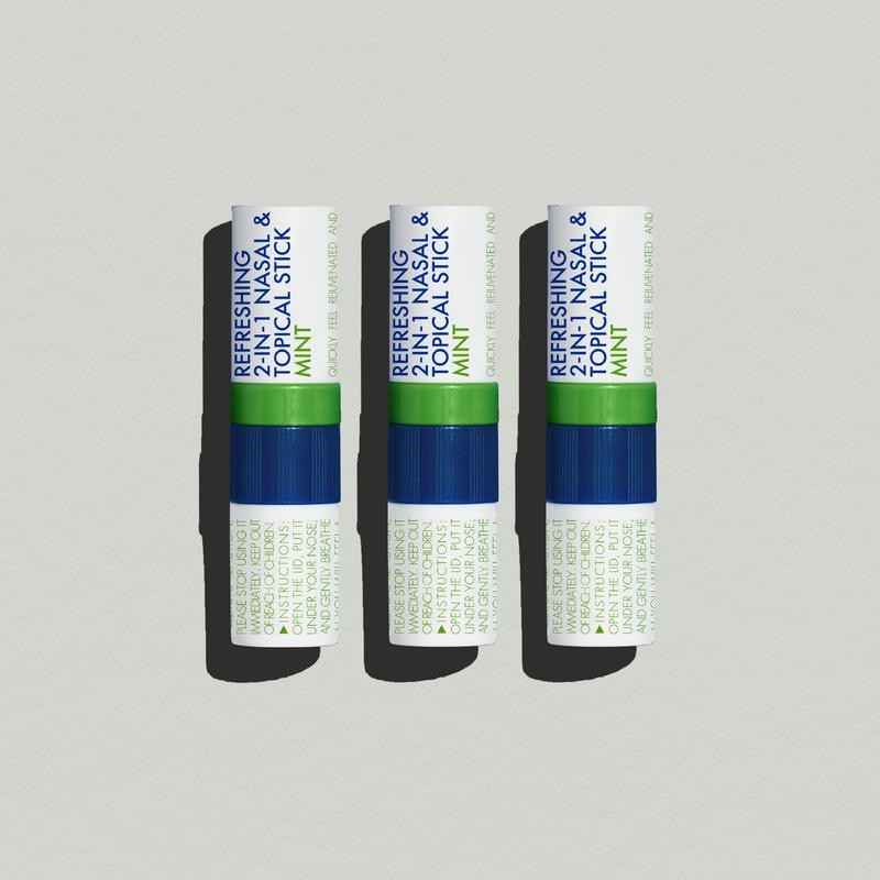 Herb Island 2 in 1 Nasal Stick Inhaler, Natural Eucalyptus&Peppermint