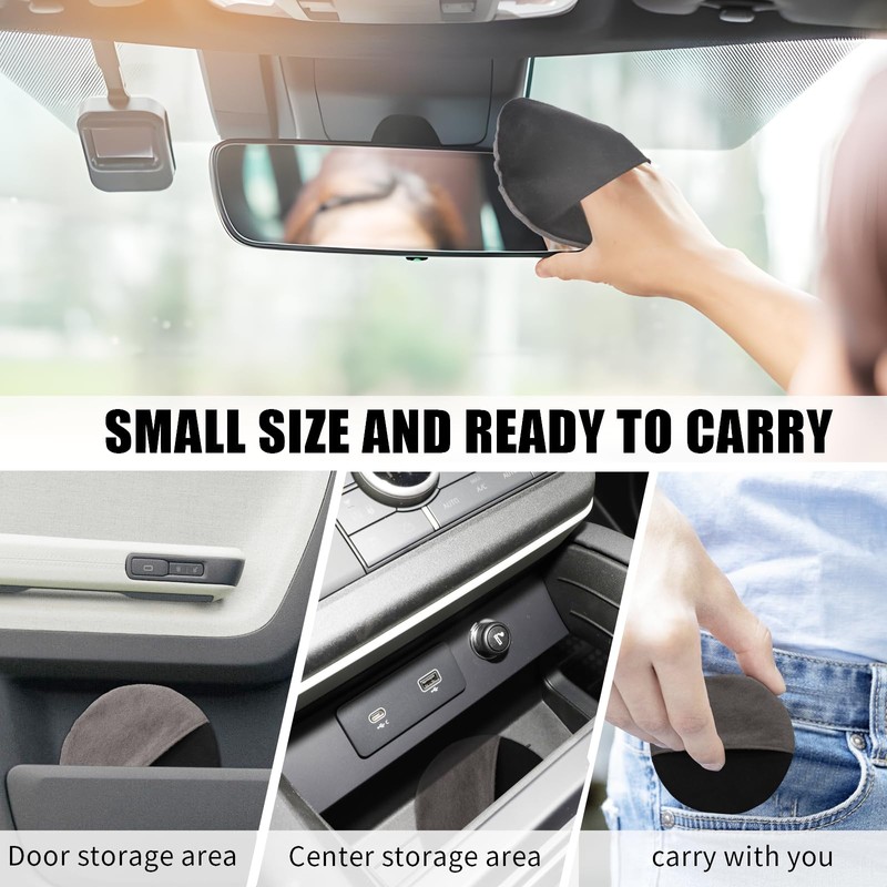 ongfuwu Car Screen Cleaner, Round Microfiber Touch Screen Cleaner Cloth,