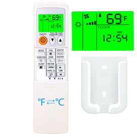 Replacement Remote Control for Mitsubishi Electric Mr Slim Air Conditioner MSZ-GL06NA,MSZ-GL09NA,MSZ-GL12NA,MSZ-GL15NA (Fahrenheit and Backlight),with Backlit,Wall Mounting Bracket