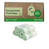 bioMat 2.6 Gallon Compostable Bags with Handle Ties, 125 Count,