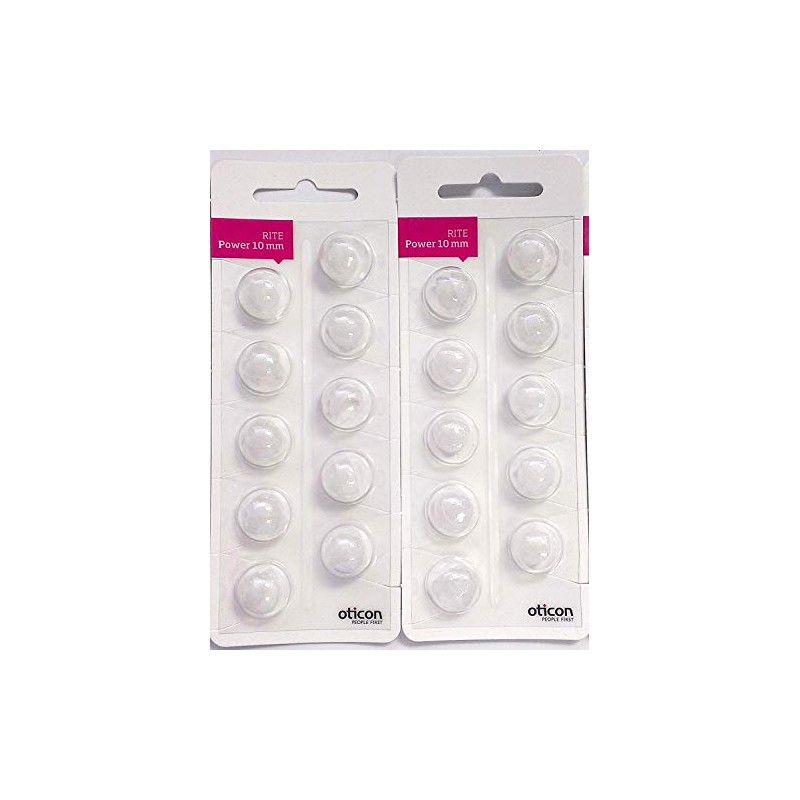(20 Pack) Oticon 10 mm POWER Domes for: Intiga, Agil,