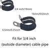 AUXBC 24Pcs 3/4 Inch Stainless Steel Rubber Cushioned Insulated Cable