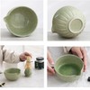 FL-WITHYOU Matcha Set,Match Bowl with Spout and Whisk,Matcha Whisk Holder,Bamboo