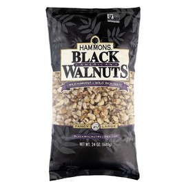 Hammons Fancy Large Black Walnuts -Wild Harvested - Non-GMO - Gluten-Free - High Protein - Keto Snack - Nuts for Cooking and Baking - 24oz