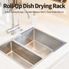 Roll Up Dish Drying Rack for Over Sink -17.5"x11.8" Foldable