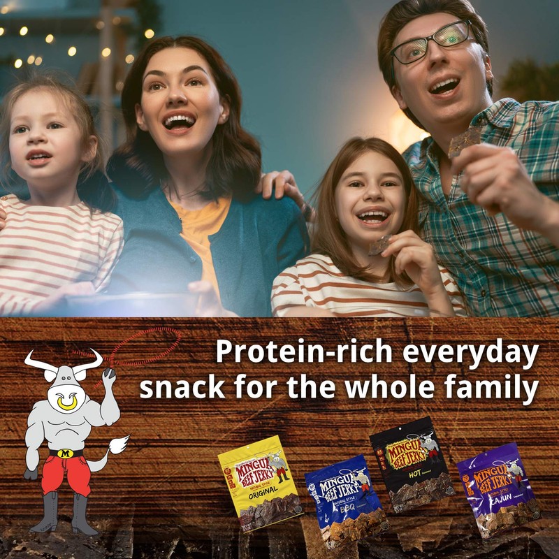 Mingua Beef Jerky Sampler Pack- 100% US Beef Without Nitrites