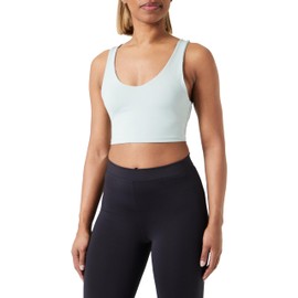 Koton Women's Minimal Printed Halter Neck Sports Bra, Green(750)