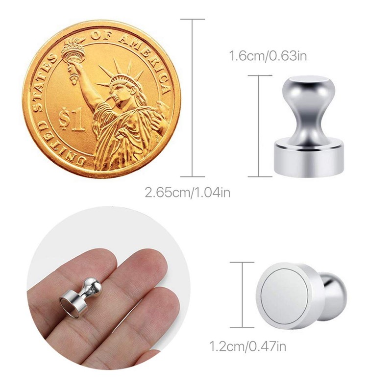 12PCS Mini Fridge Magnets Neodymium Magnet, Pushpin N52 Magnets for