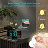 KOSUMOSU Alarm Clocks for Bedrooms, 6.7" Black Small Digital Clock