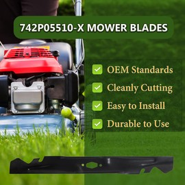 742P05510-X Xtreme Mulching Mower Blade for Cub Cadet MTD Troy Bilt 46" Zero-Turn Mowers, Replaces 742-05510-X 490-110-C203 CMXGZAM110203, Compatible with Enduro XT1-LT46 XT2-LX46 (1PACK)