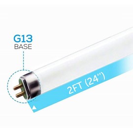 Circle (6 Pack F17T8/865 17W 24 Inch T8 Fluorescent Tube Light Bulb, 6500K Daylight White, Medium Bi-Pin (G13) Base, 17 Watt T8 Light Bulbs