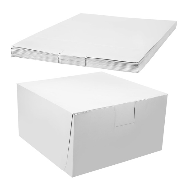 Skyygemm Skyygemm 10 Pcs Large Cake Box White Non Window