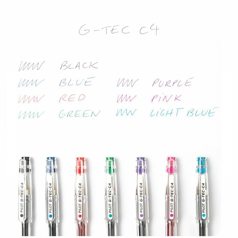 Pilot G Tec C4 Gel Rollerball Pens Black 0.2mm -
