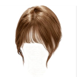 Small Face Effect Part Wig, Women's, Hair Enhancement Patch, Gray Hides Thinning Hair, Natural, Volume Up One Touch, Bangs Top, French Bangs, Hairpiece (Light Brown)