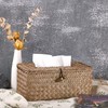 BSTKEY Household Rectangular Seagrass Facial Tissue Box Decorative Woven Paper