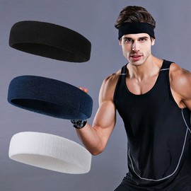 Unisex Sweat-Absorbing Headband for Outdoor Sports & Fitness Headband Navy 4ea