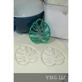 MONSTERA LEAF TROPICAL FLOWERING PLANT TRENDY SWISS CHEESE HOUSEPLANT SPECIAL OCCASION COOKIE CUTTER BAKING TOOL 3D PRINTED MADE IN USA PR2158